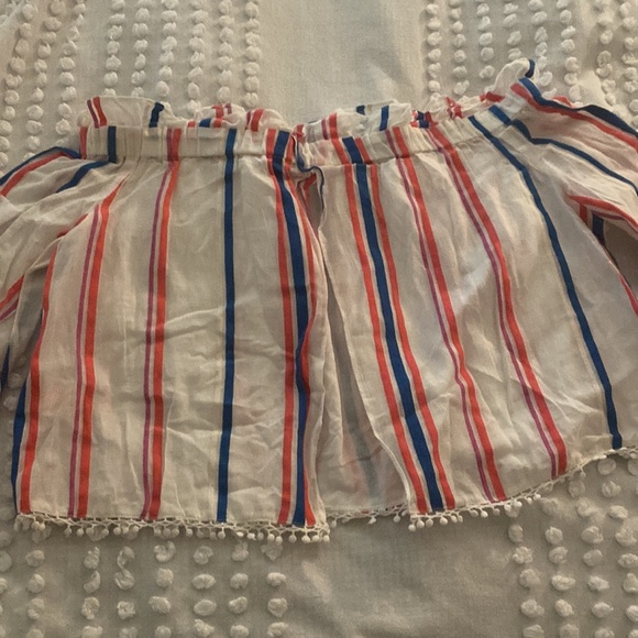 NWT Anthropologie Red Carter Off the Shoulder Top - Picture 9 of 10